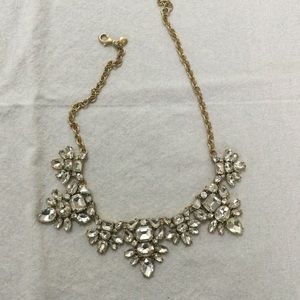 J. Crew Statement Necklace gold and diamond